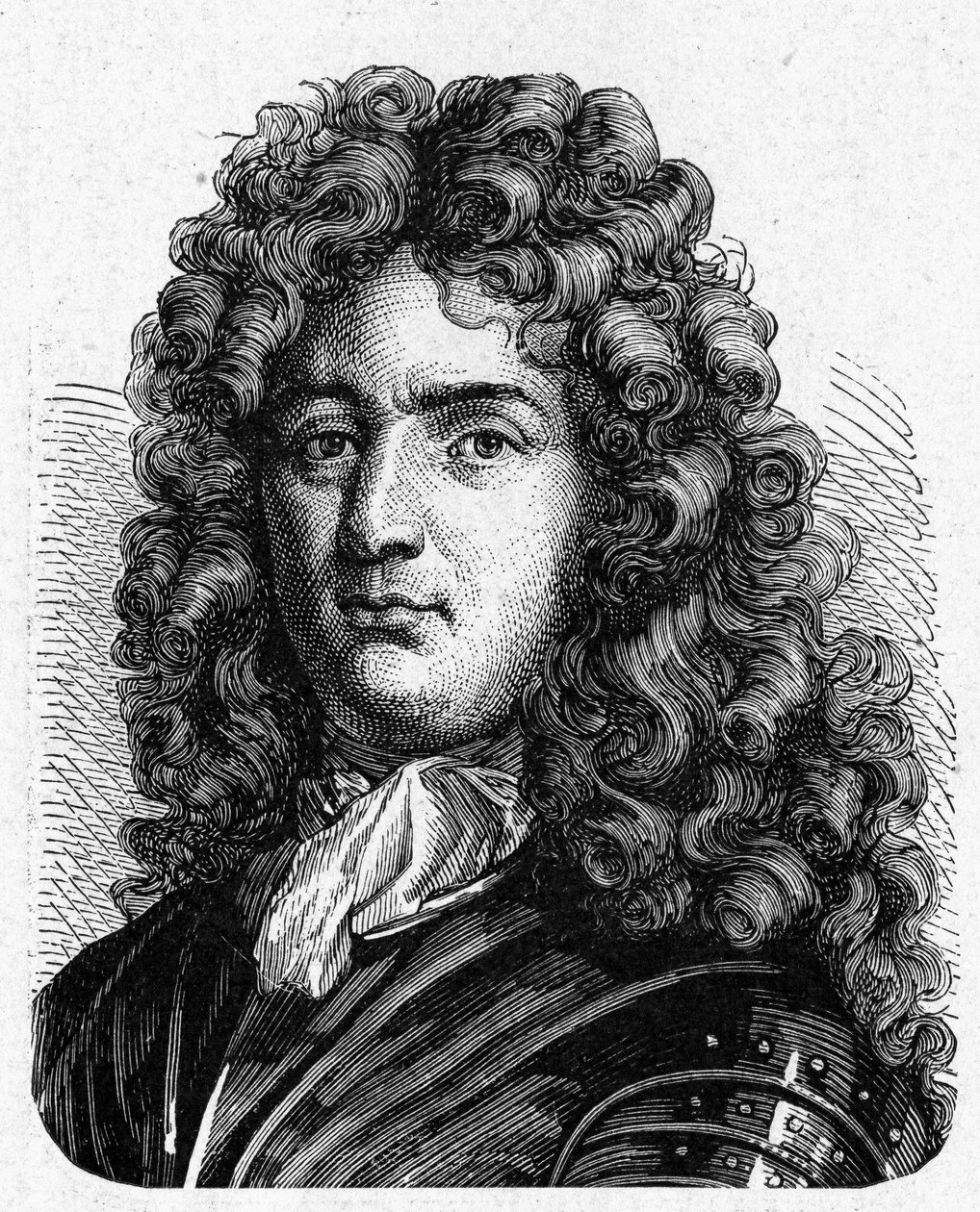 Retrato de Vauban (1633 - 1707). (Sébastien Le Prestre de Vauban) (Mariscal de Francia e ingeniero militar) - en “Album de la Ciencia; científicos ilustres; Grandes descubrimientos” 1896. de French School