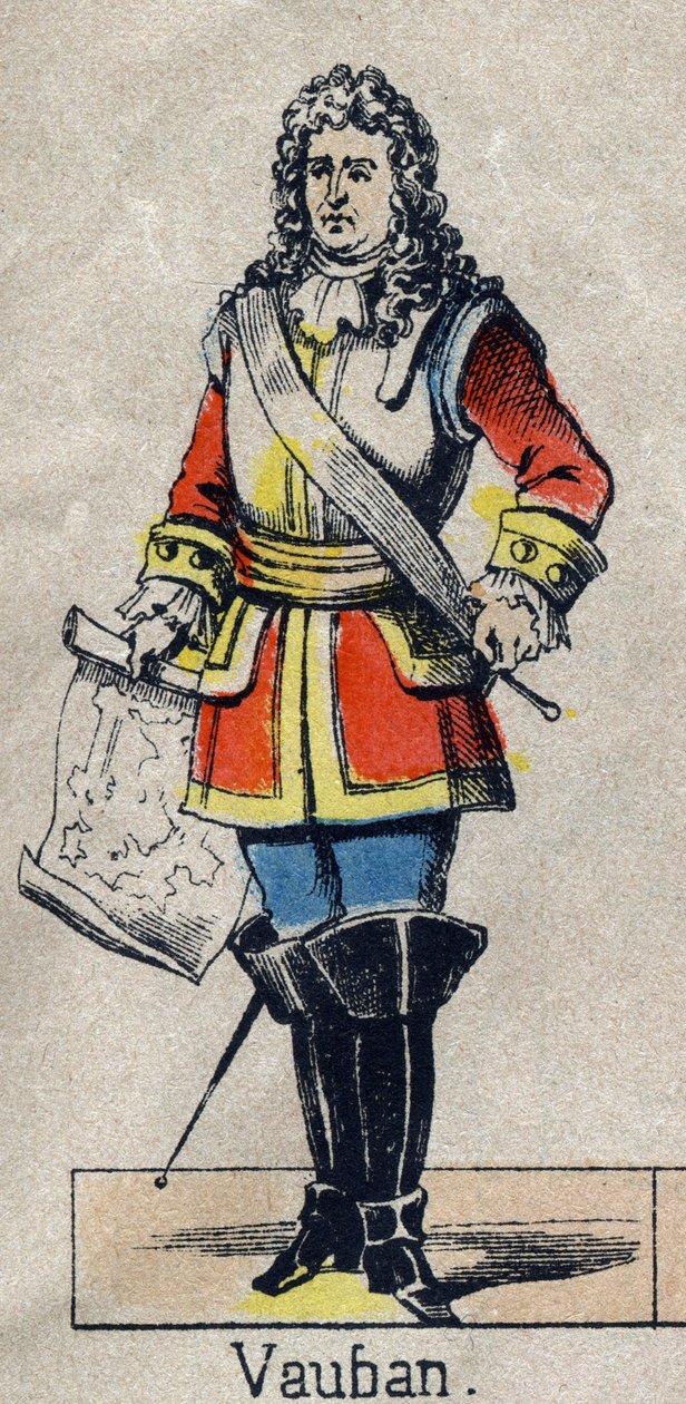 Retrato de Vauban Sebastien le Prestre (1633-1707), mariscal de Francia. Imagen de Epinal de finales del siglo XIX. Colección privada. de French School