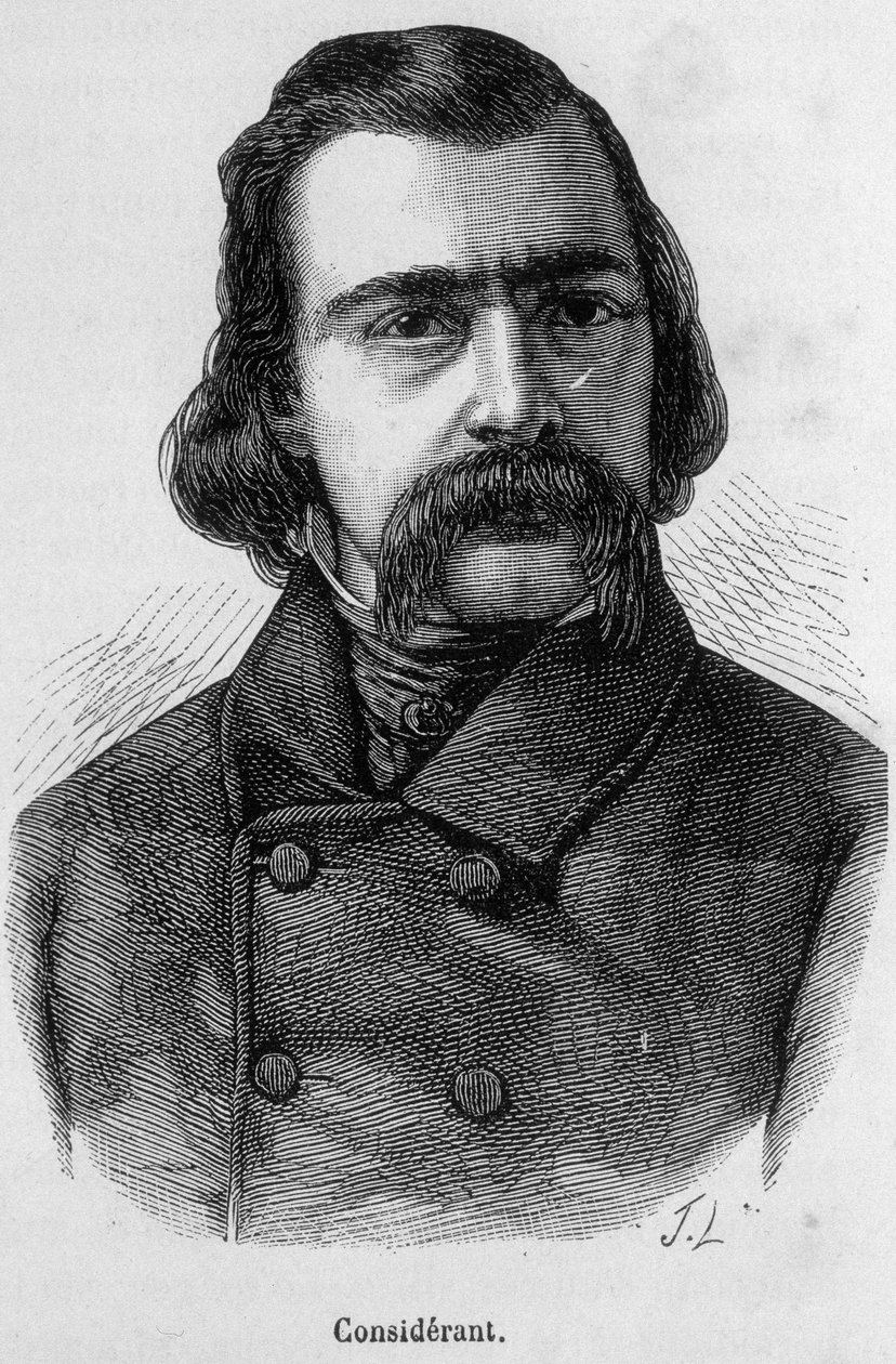 Retrato de Victor Recital (1808 - 1893) filósofo y economista francés - en "L