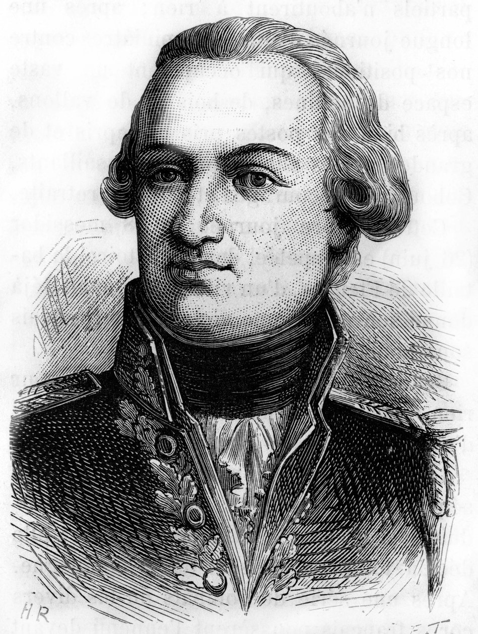 Retrato de Villaret-Joyeuse (Conde de Villaret de Joyeuse), Almirante francés (1750 - 1812) - en "L