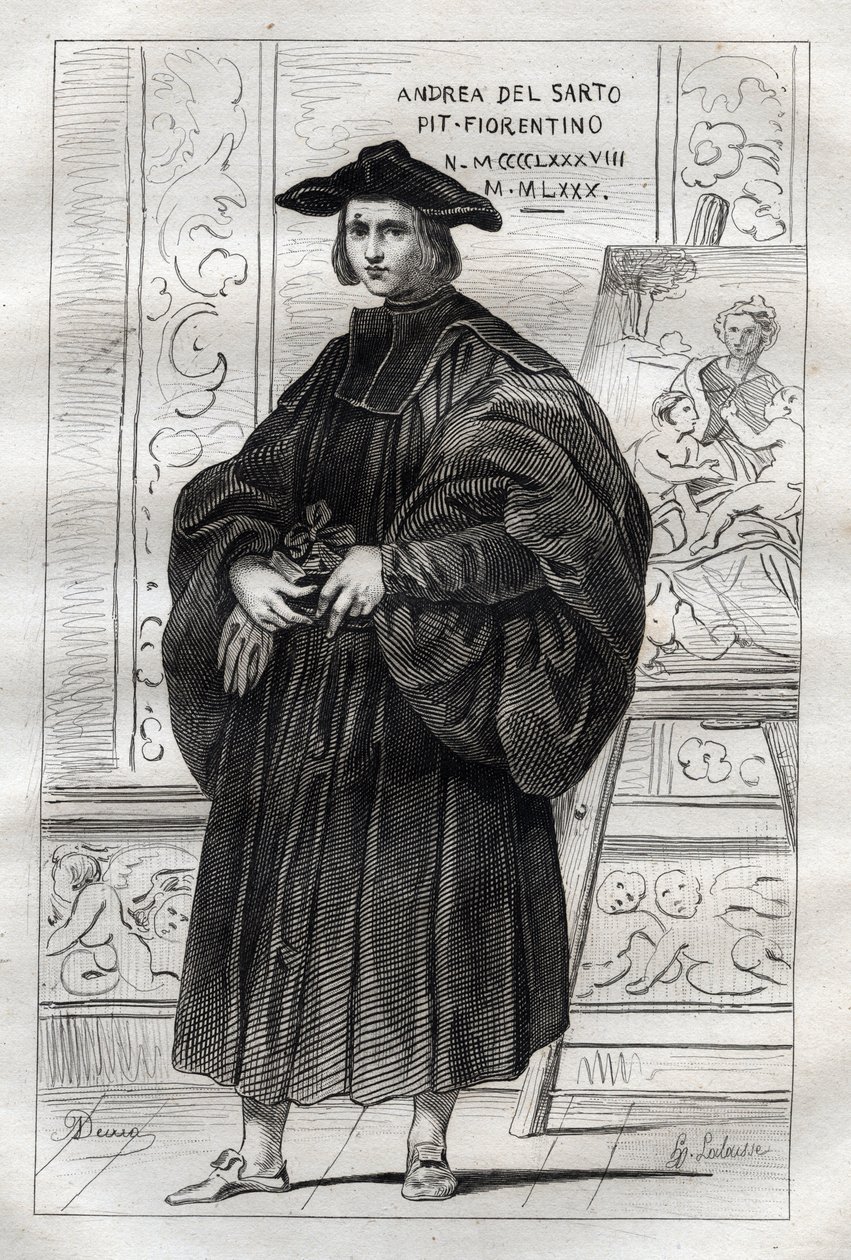 Retrato del pintor italiano Andrea del Sarto (Andrea d