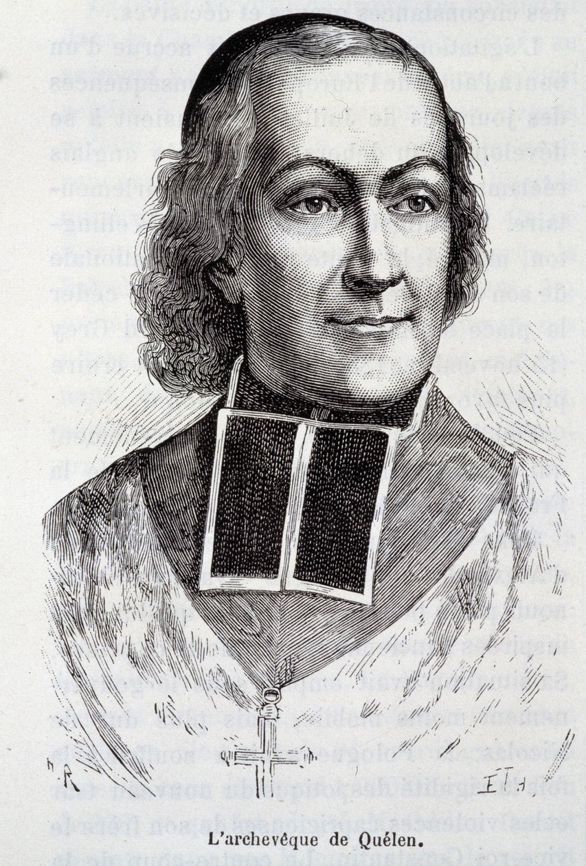 Retrato del Arzobispo Hyacinthe Louis de Quelen (1778-1839), prelado - en 