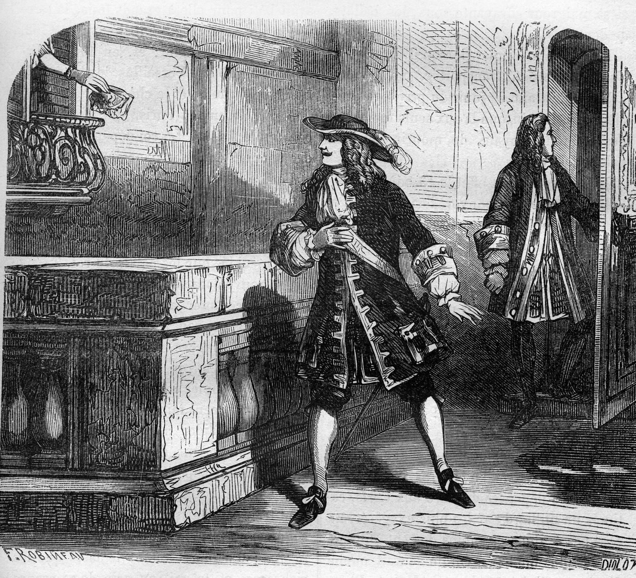 Retrato del caballero de Bouillon, joven libertino, futuro amante de Madame d