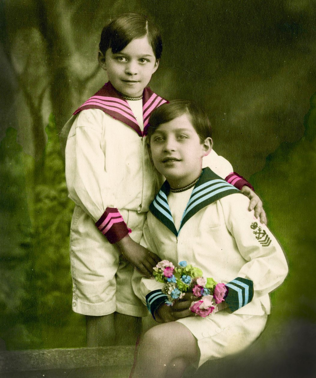Retrato de dos niños c.1898 de French School