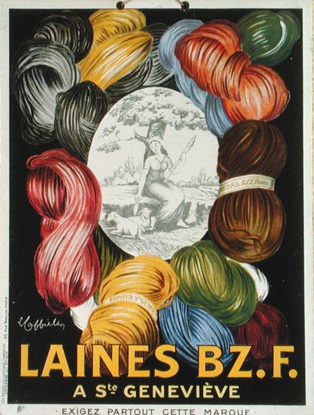 Póster publicitario de la marca de lana 