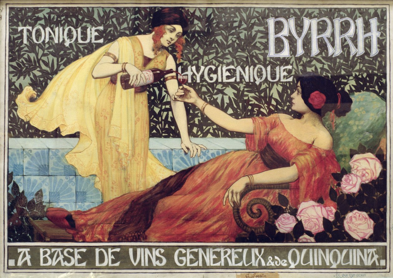 Cartel publicitario de "Byrrh, bebida tónica e higiénica", c.1900 (grabado) de French School