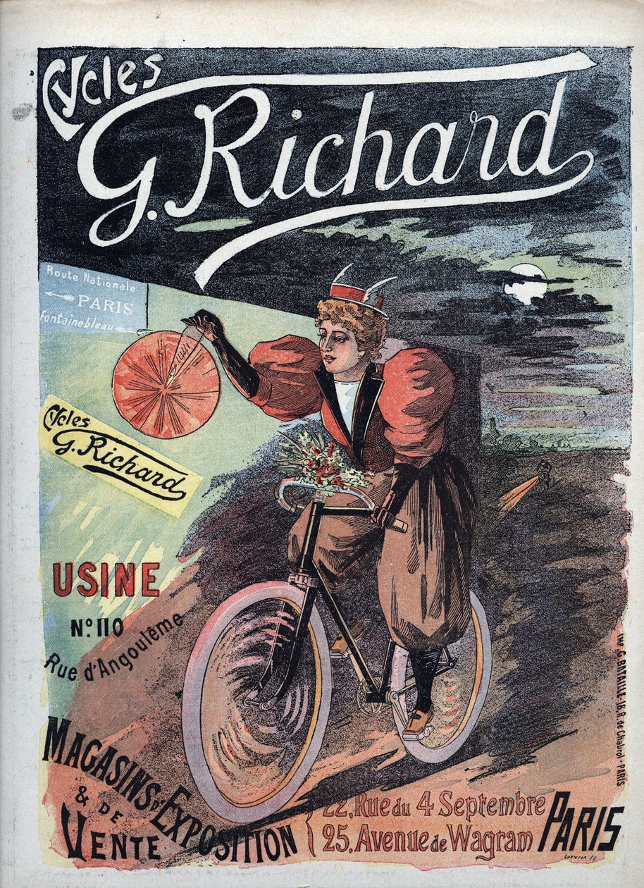 Póster publicitario “George Richard Cycles” París 1895 Escuela Francesa de French School