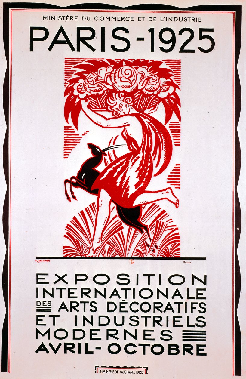 Cartel de la Exposición Internacional de Artes Decorativas e Industriales Modernas, París de French School