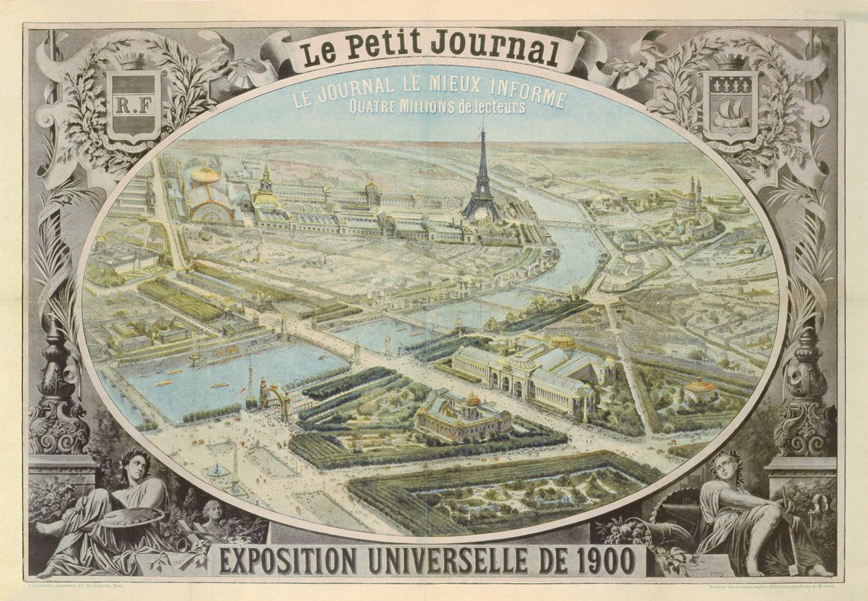 Cartel publicado por Le Petit Journal para anunciar la Exposición Universal en París, 1900 de French School