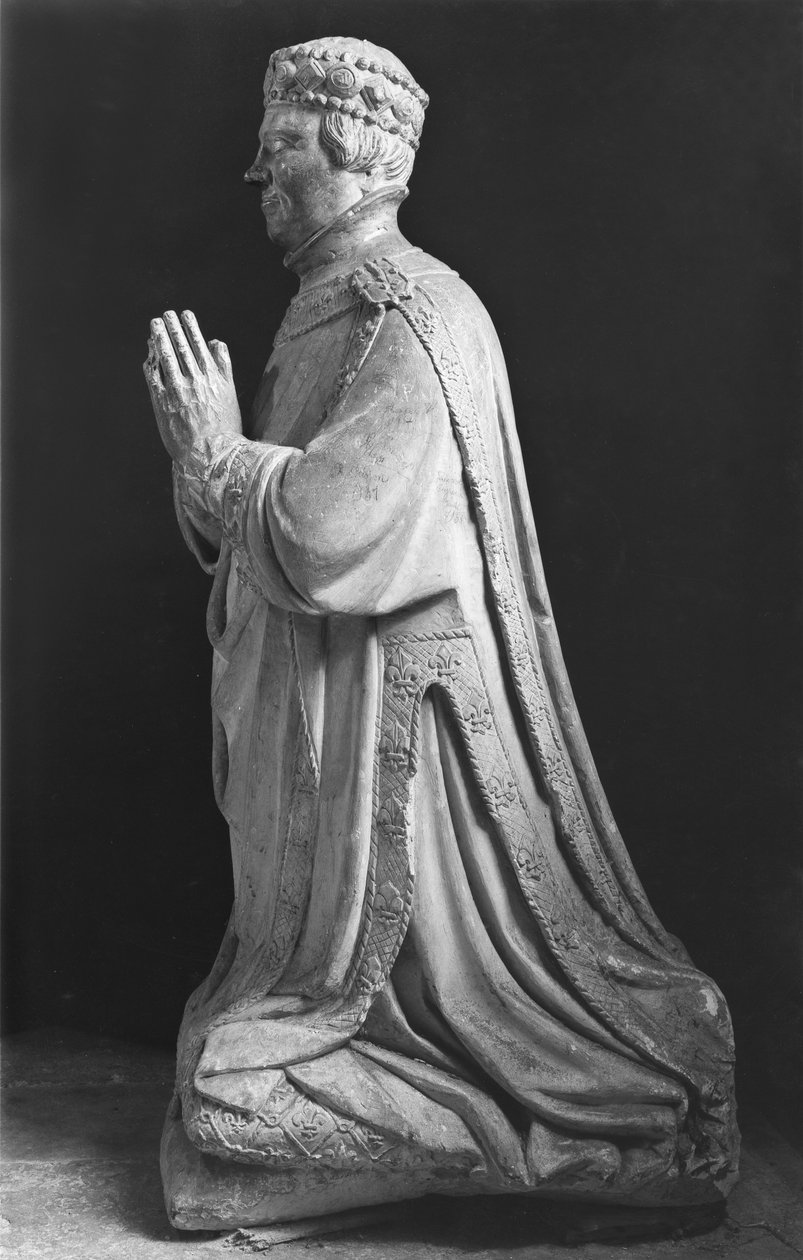 Figura arrodillada en oración del Duque Jean de Berry (1340-1416) Conde de Poitiers, siglos XV-XVIII de French School