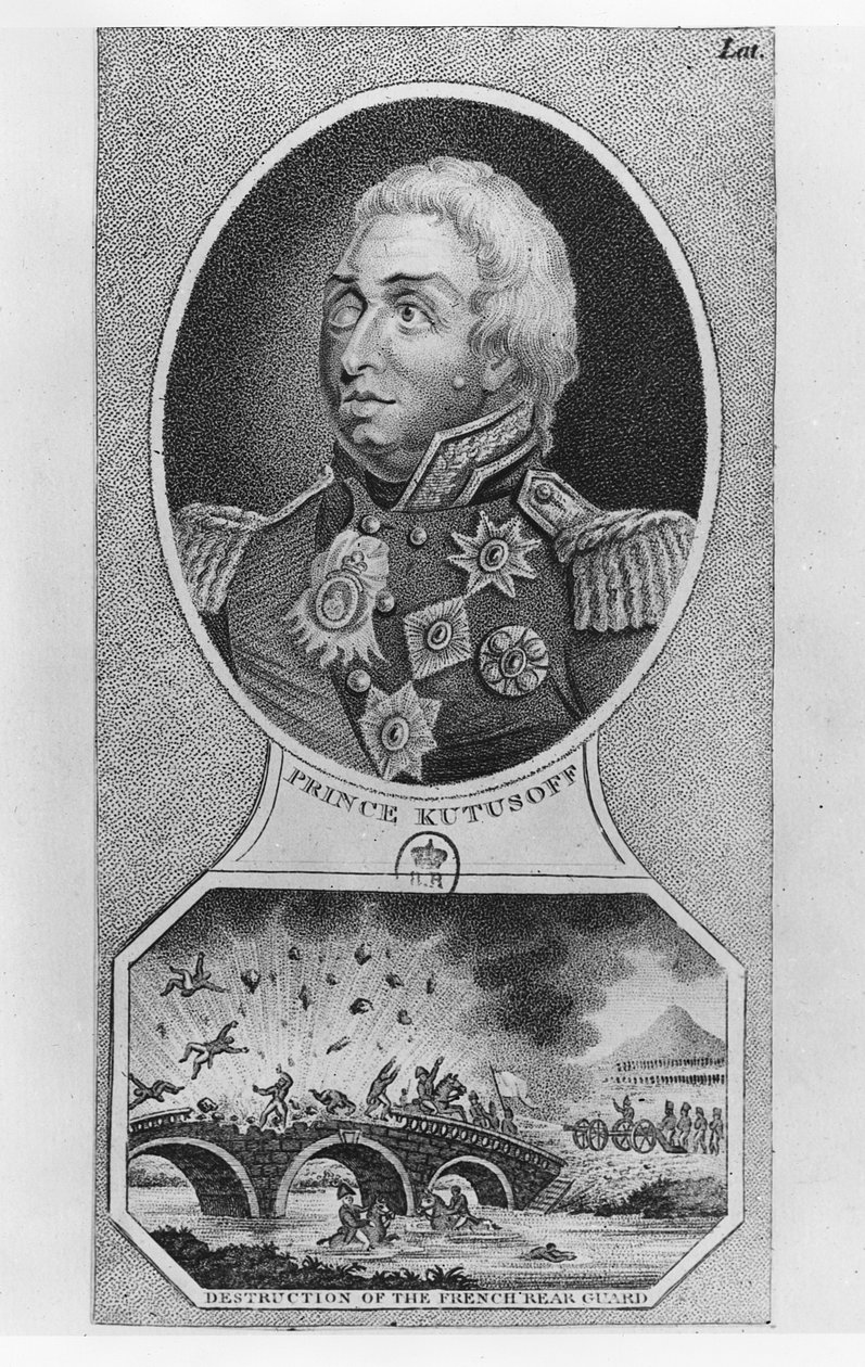 Príncipe Mijaíl Illariónovich Goleníshchev-Kutúzov (litografía) de French School