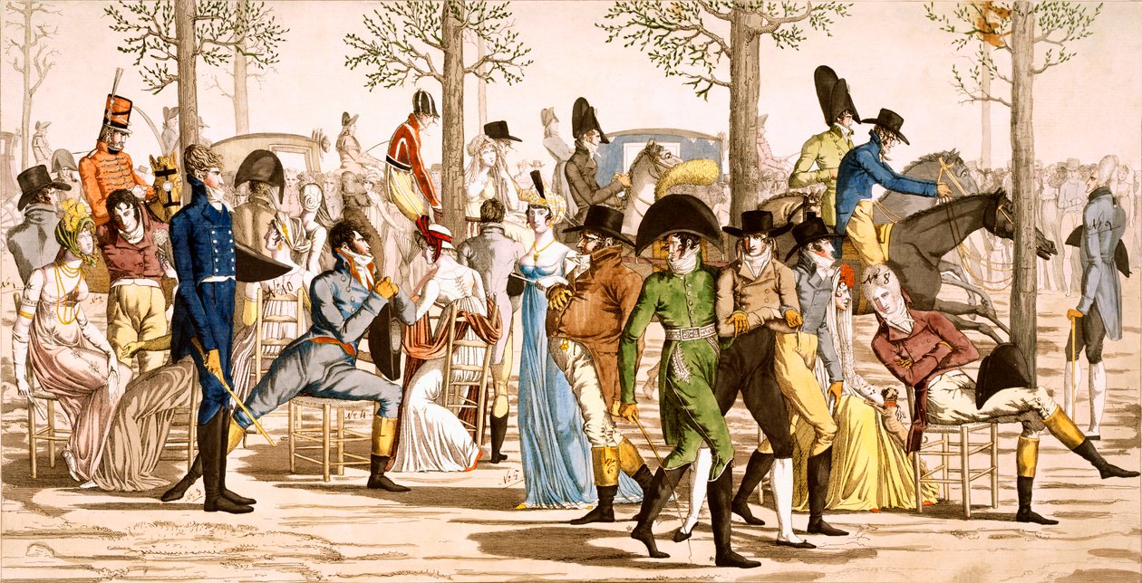 Paseo en Longchamps, 1802 de French School