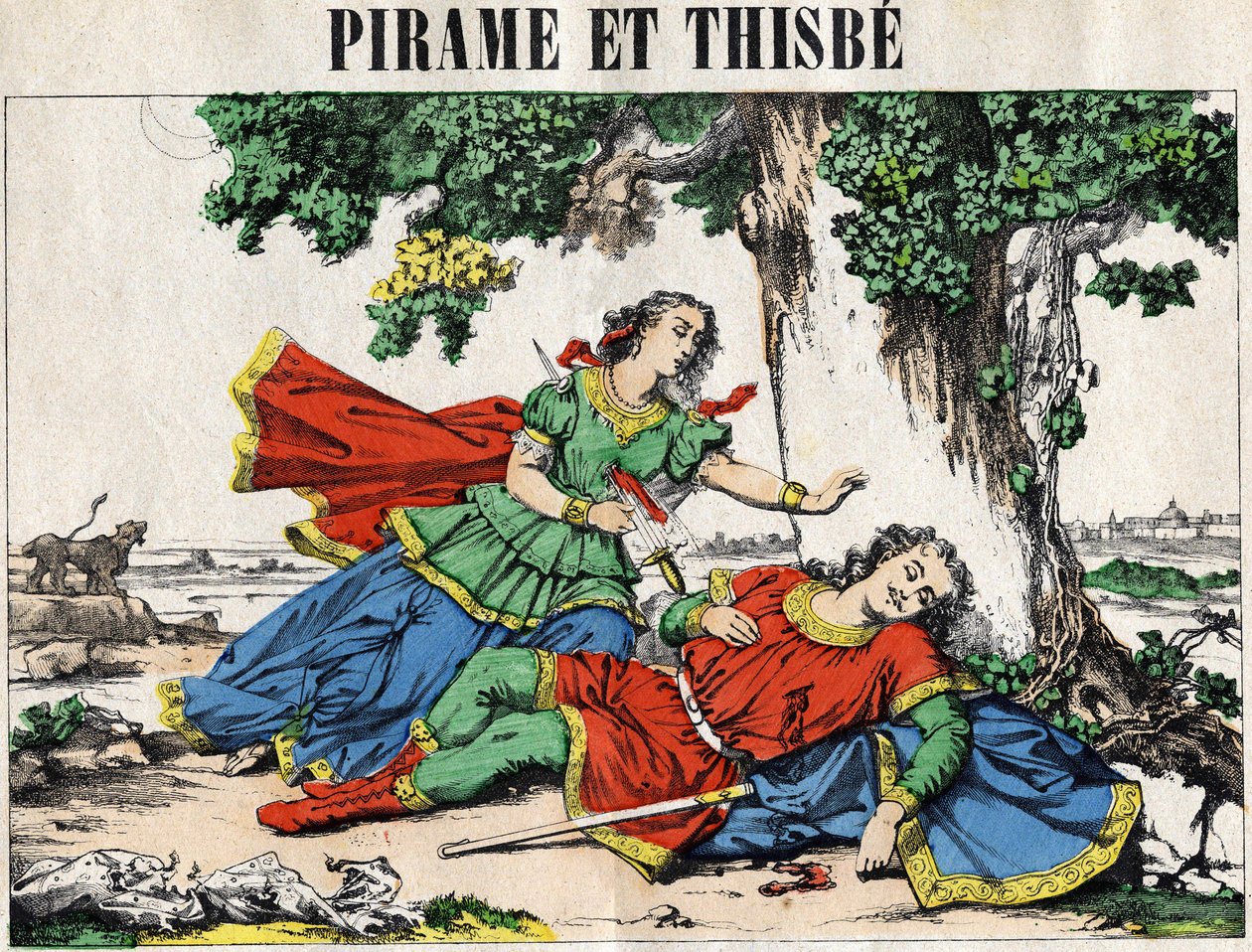 Píramo y Tisbe, cuento de Ovidio en “Las metamorfosis”. de French School