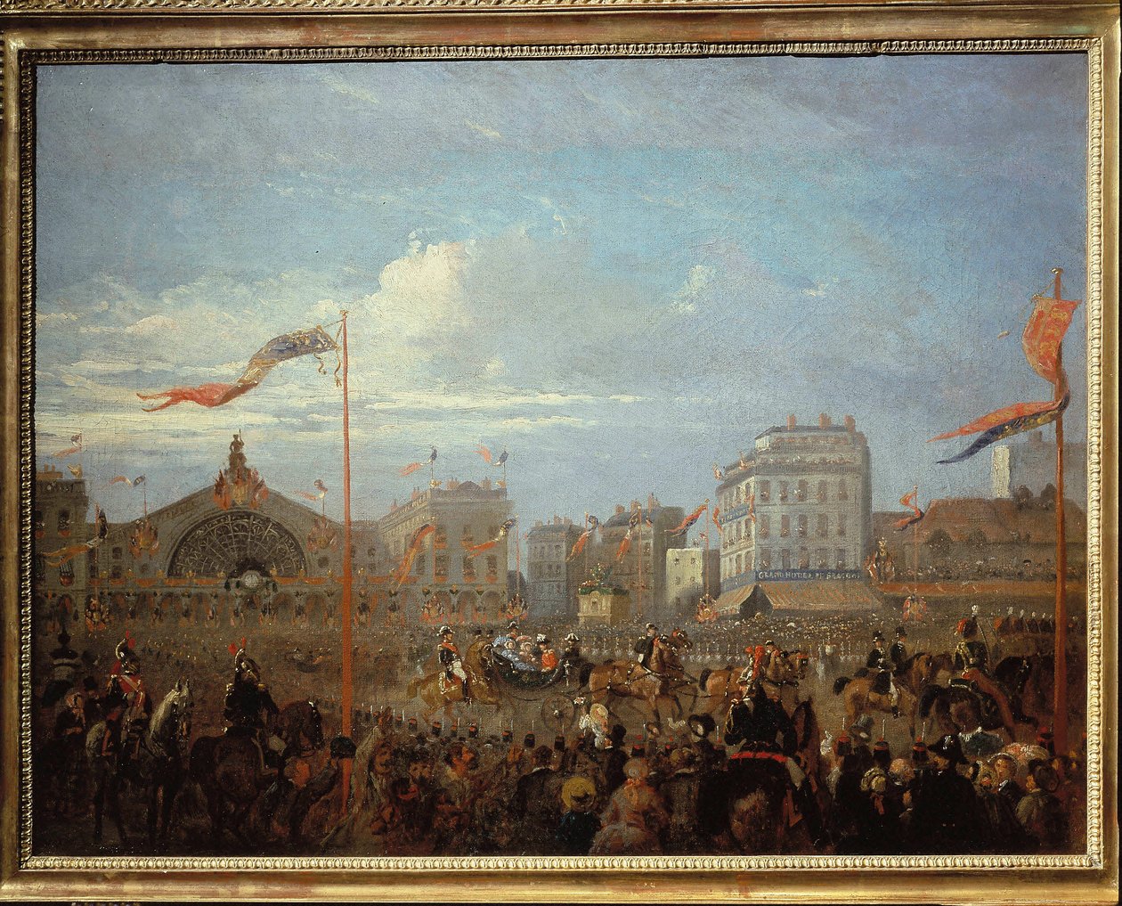La Reina Victoria (1819-1901) llegando a la Gare de l
