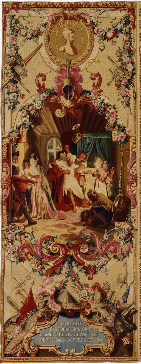 Tapiz de Gobelinos de la Regencia con la historia de Don Quijote, 1717-18 de French School