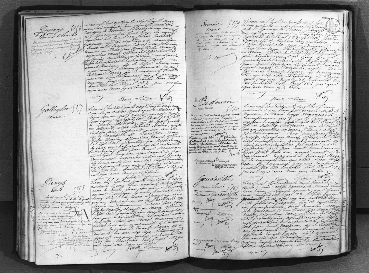 Registro de Nacimientos, Matrimonios y Defunciones, 1883 de French School