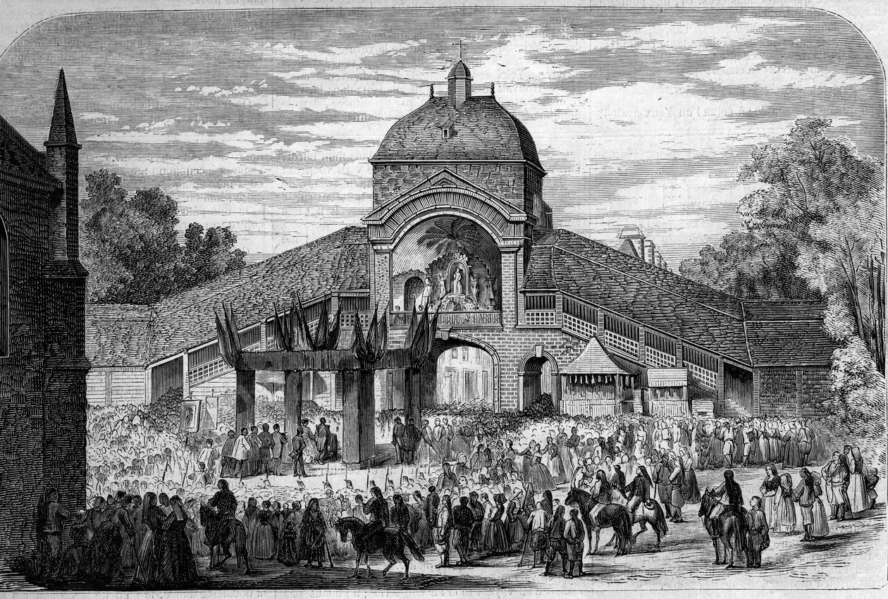Ceremonia religiosa - 15 de agosto de 1858: Misa de la Asunción celebrada en el altar de los Peregrinos de Santa Ana de Auray (Sainte-Anne-d