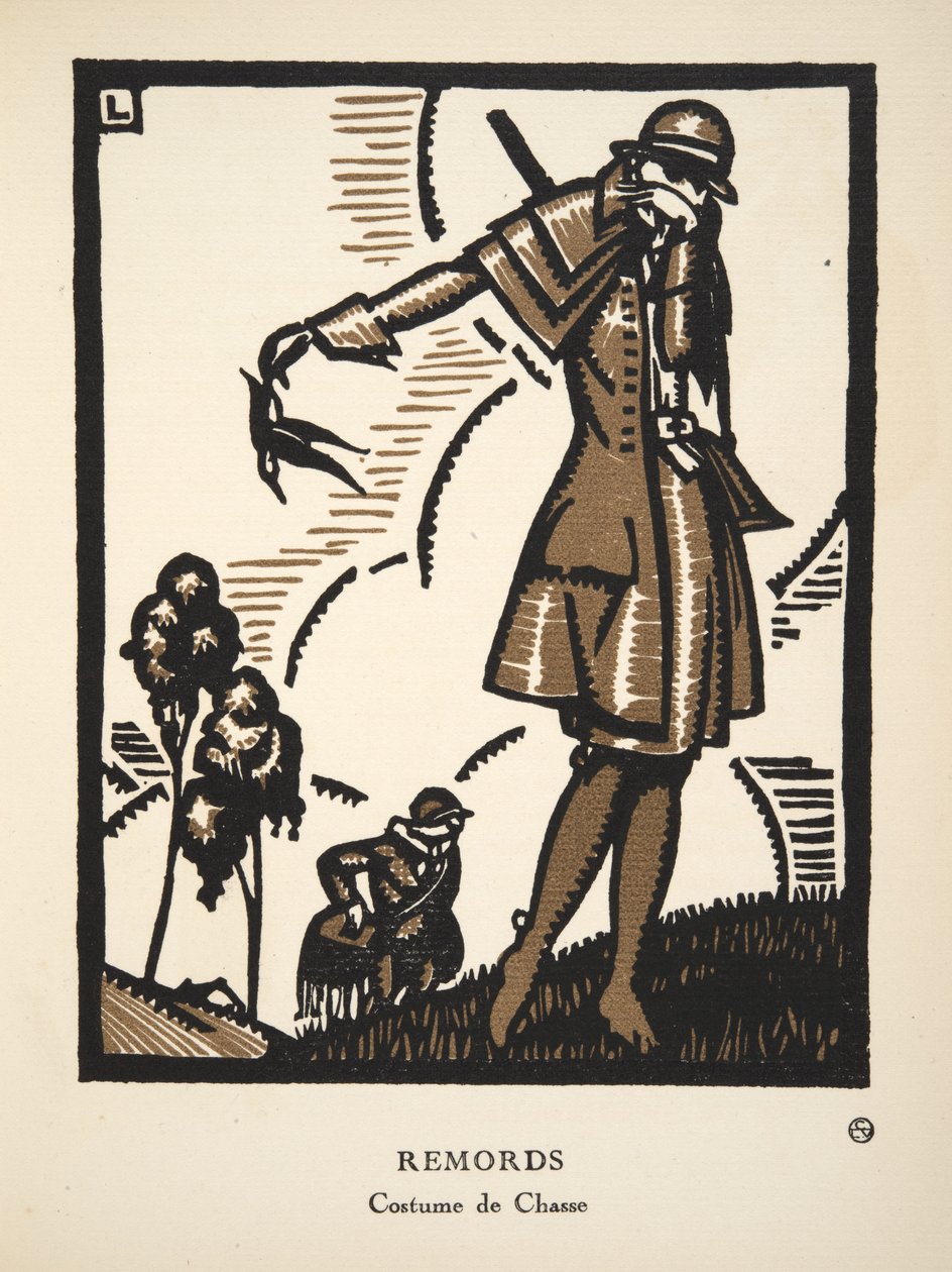 Recuerdos, de una colección de láminas de moda de French School