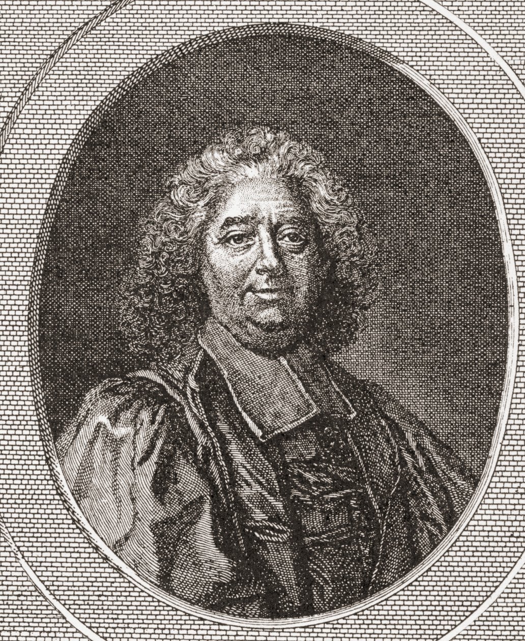 René Pucelle, 1655-1745. Magistrado francés y abad de Saint Leonard Corbigny. De Les Heures Libres publicado en 1908 de French School