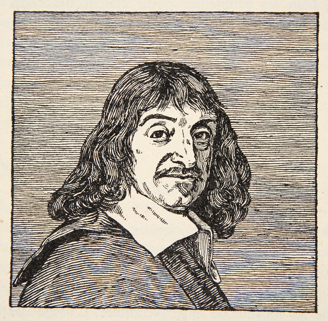 René Descartes, copia de Boris Mestchersky (d.1957) ilustración de Histoire de la Nation Francaise, Sciences, Volúmenes I y II, por Gabriel Hanotaux (1853-1944), 1924 de French School