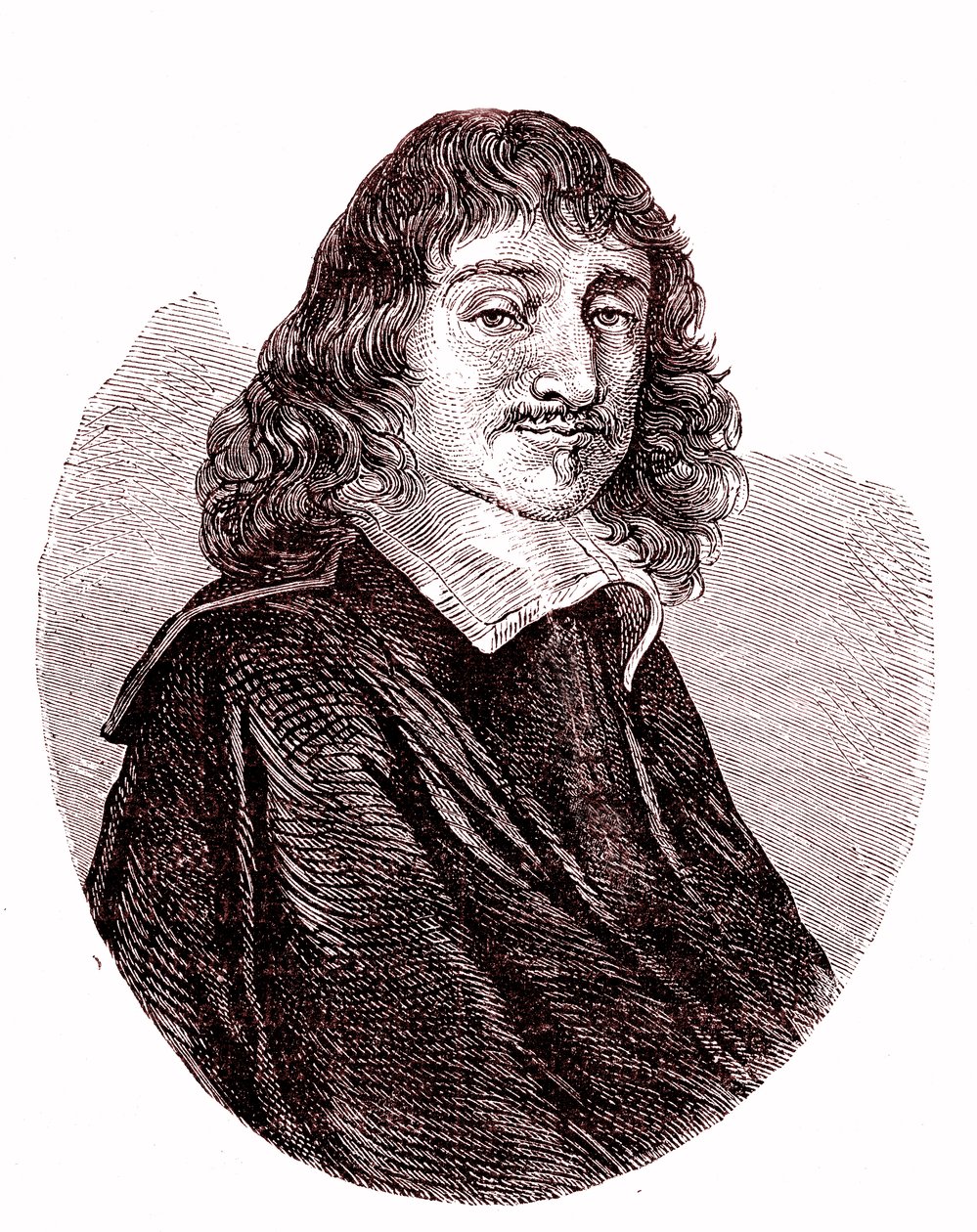 René Descartes, físico, matemático y filósofo francés. 1865 (grabado) de French School