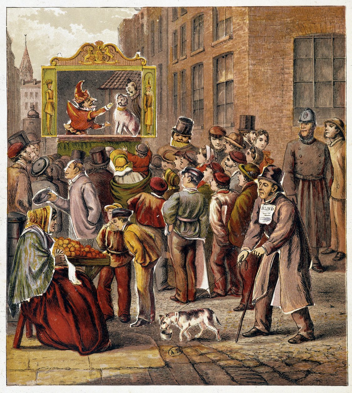 Representación de Guignol - en "Magasin des petits enfants" de French School