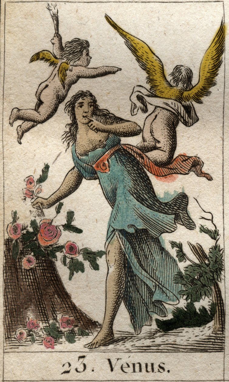 Representación de Venus, diosa del amor, la belleza y la fertilidad. De “Mitología de la juventud” por Pierre Blanchard 1803 de French School