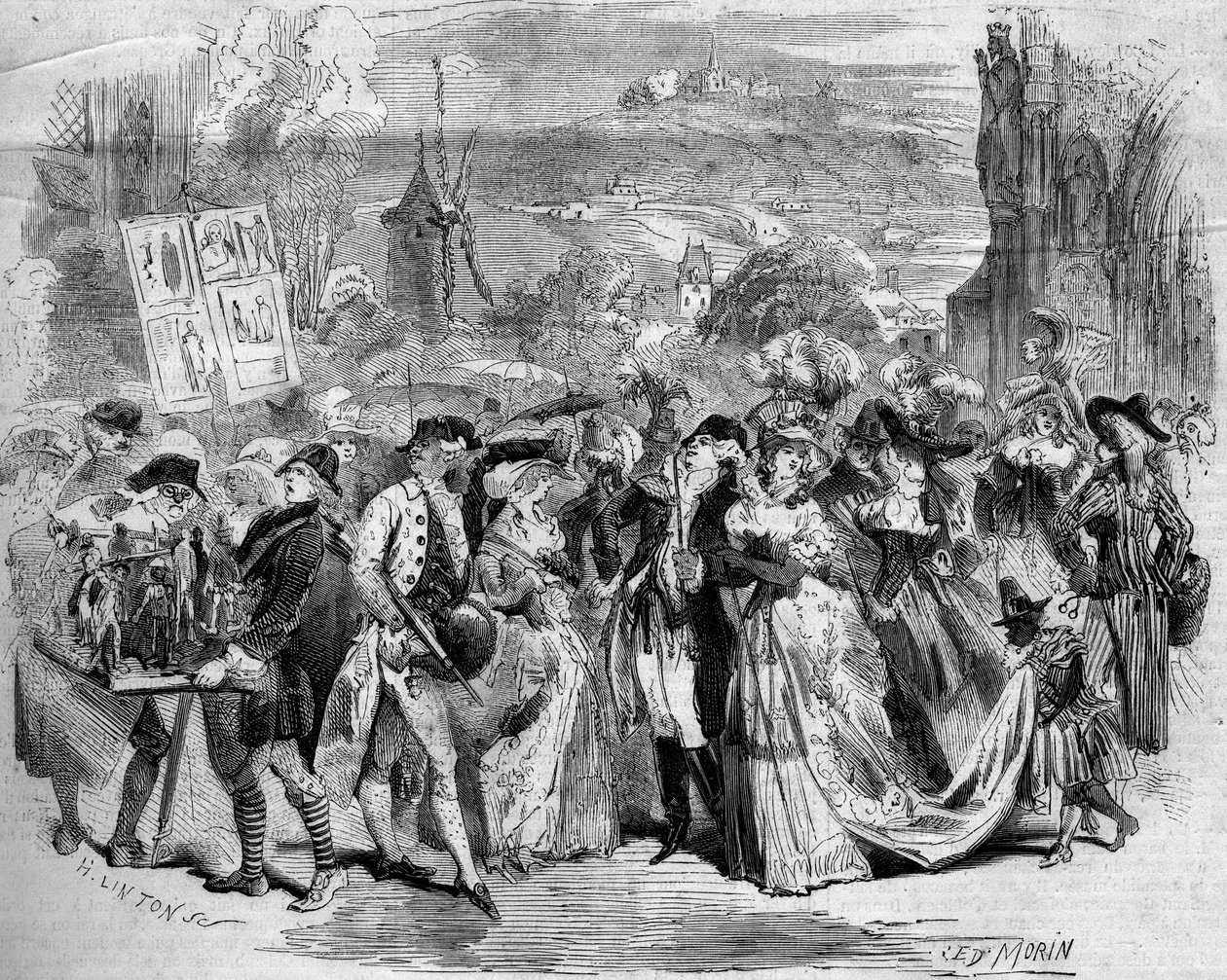 Representación de una ópera cómica, París de French School