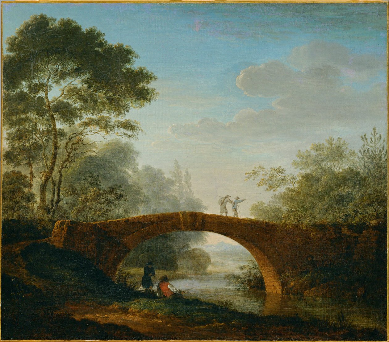 Paisaje fluvial ... (pintura sobre lienzo) de French School