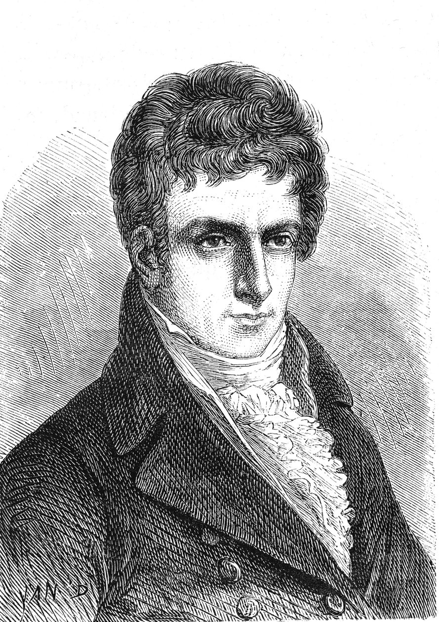 Robert FULTON (1765-1815), ingeniero e inventor estadounidense (barco de vapor). de French School