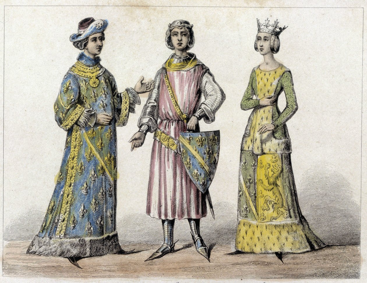Roberto de Francia y Beatriz de Borgoña, su esposa, Rey de Francia. de French School