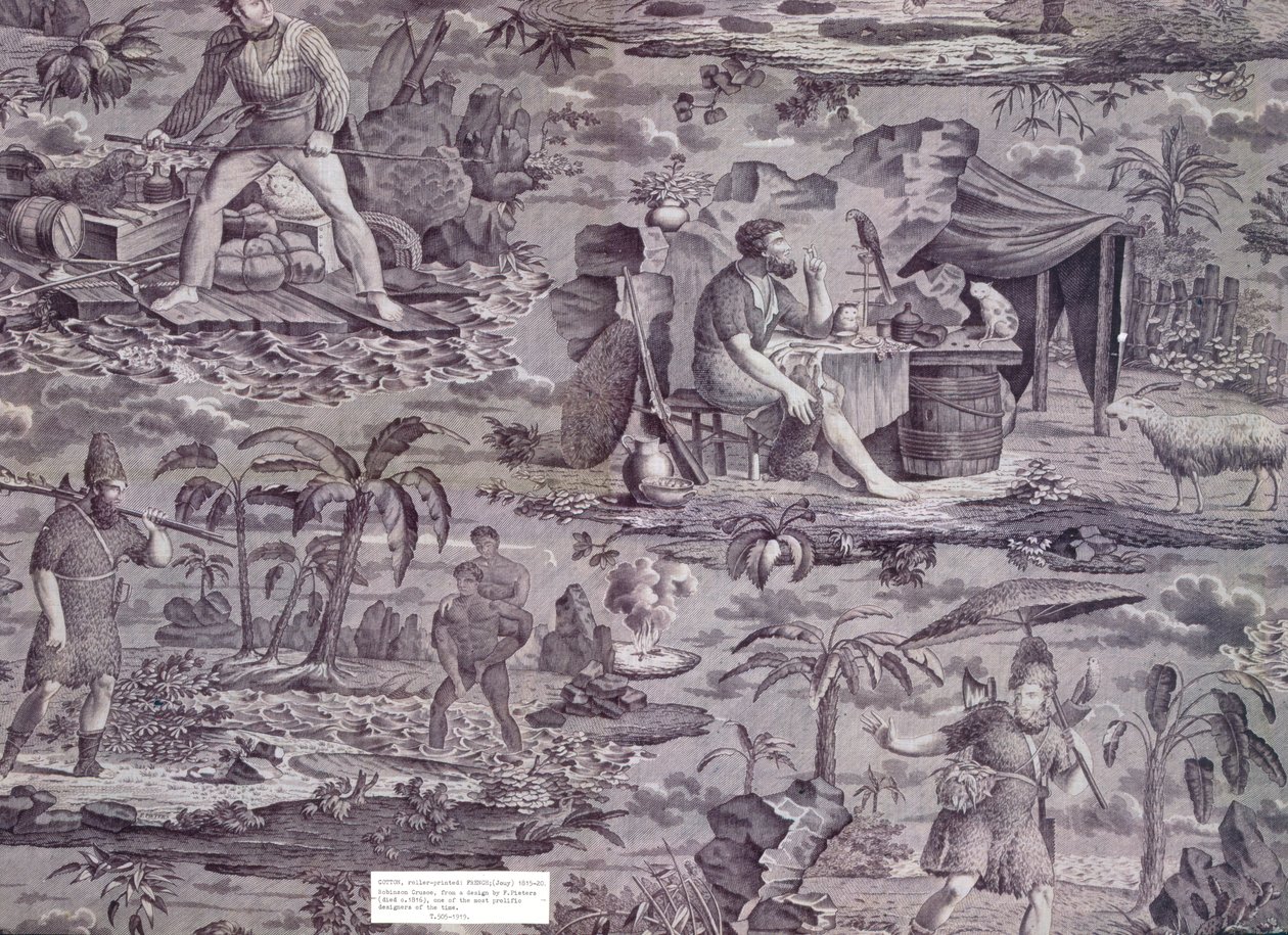 Robinson Crusoe, de un diseño de F. Pieters, c.1815-20 de French School