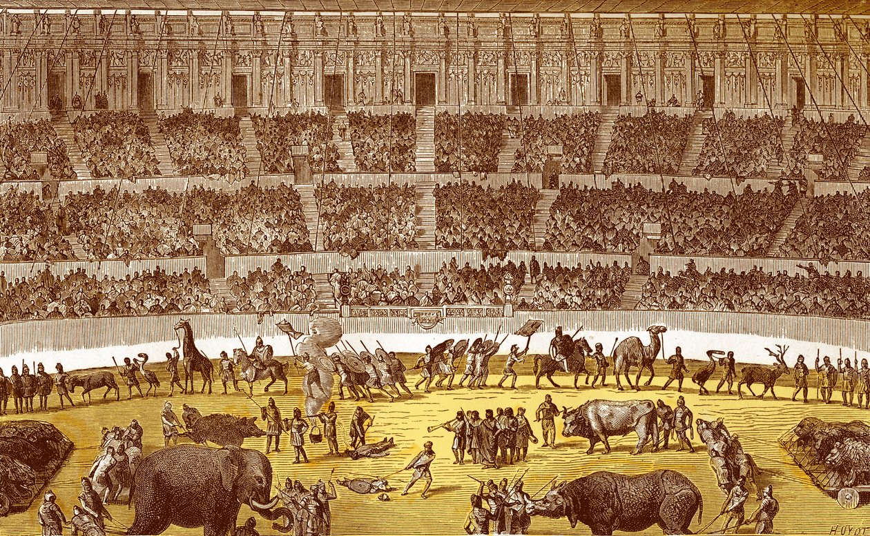 El circo romano en la Antigüedad, del "Dictionnaire du Théâtre", Arthur Pougin de French School