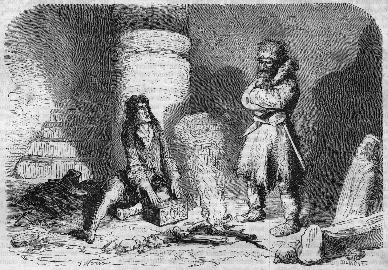 Serie de novelas: “Han de Islandia” por Victor Hugo (1802-1885). Grabado en “Les bons romances” de French School