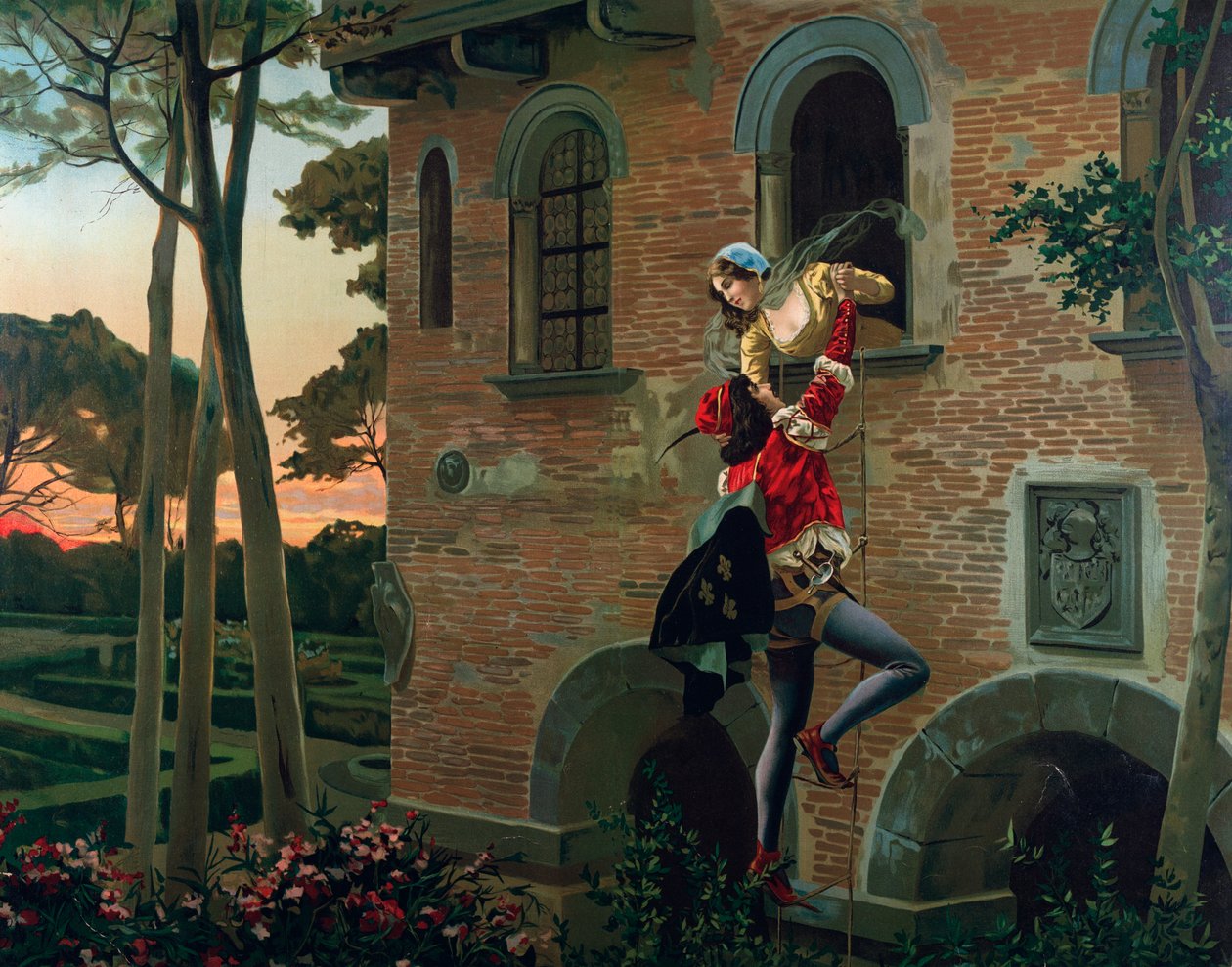 Romeo y Julieta Escena de la ópera Romeo y Julieta por Charles Gounod (1818-1893). c.1880. de French School