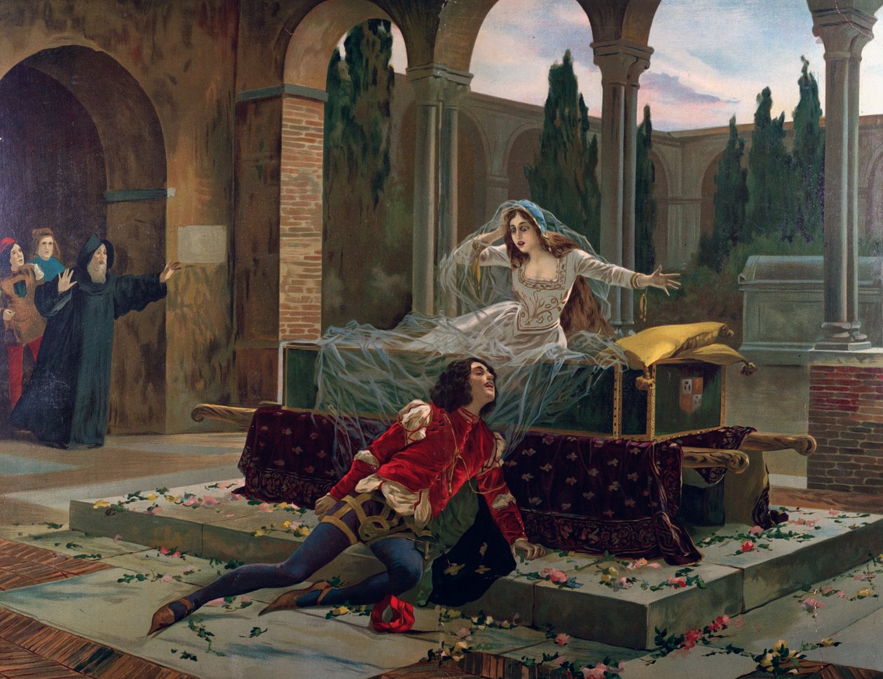 Romeo y Julieta Escena de la ópera Romeo y Julieta por Charles Gounod (1818-1893). c.1880. de French School