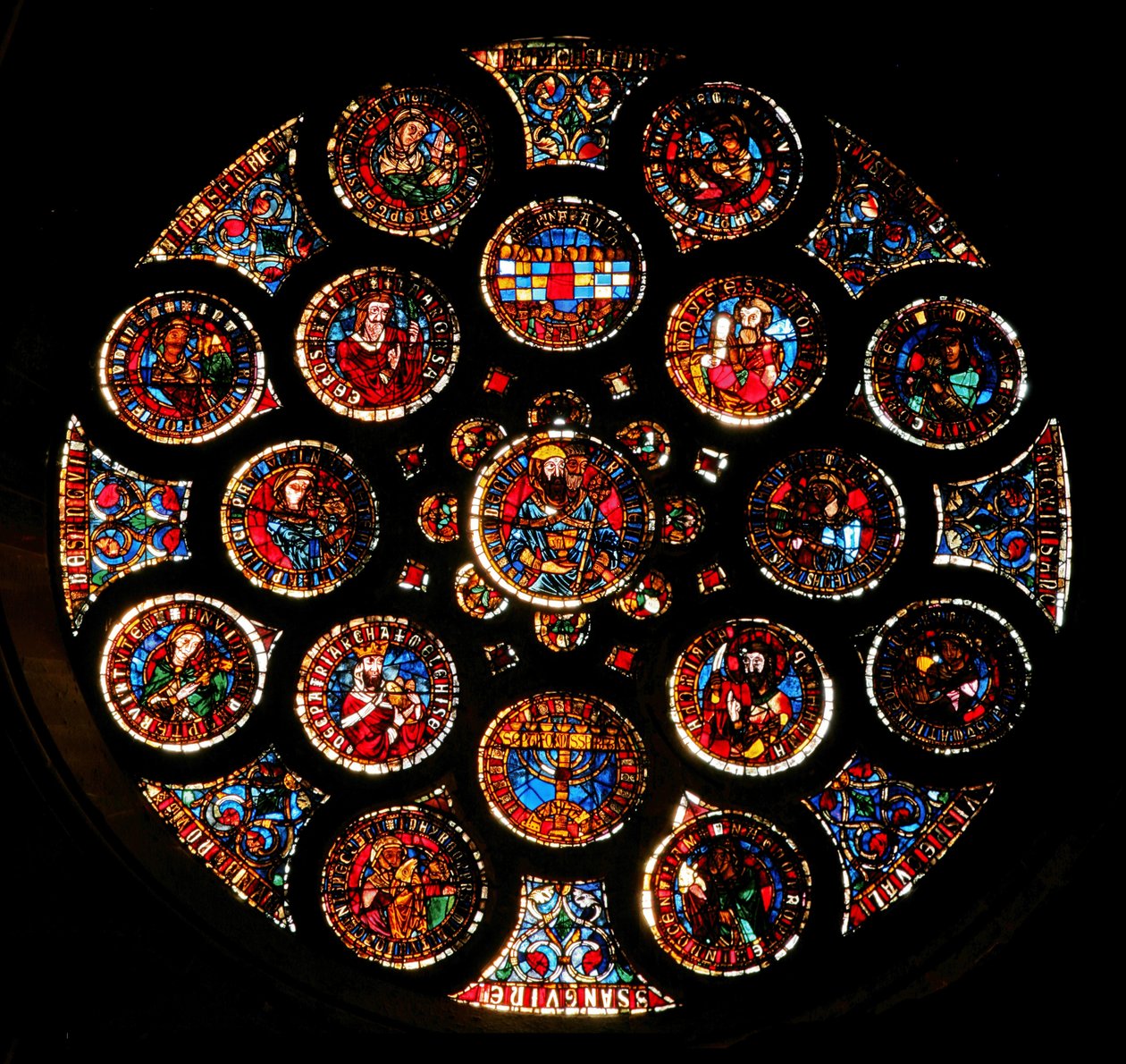 Rosetón que representa el Antiguo Pacto, c.1235 de French School
