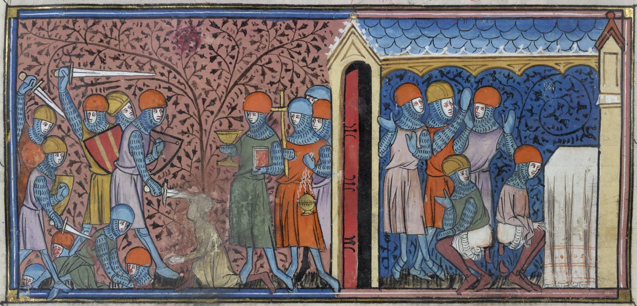 Real 16 G. VI, f.185v Asalto al Mansur de Córdoba, ilustración de las 
