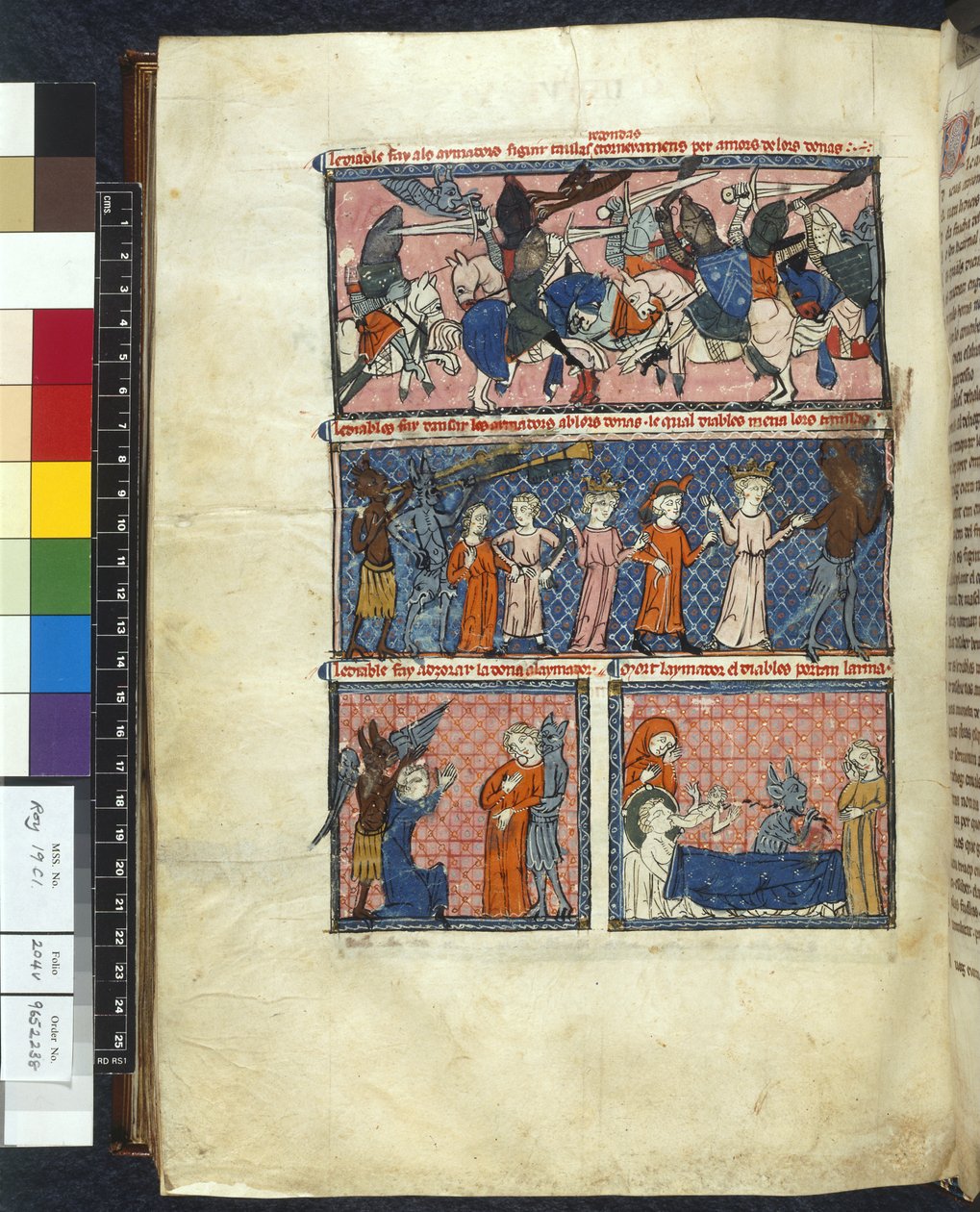 Real 19 C. 1, f.204v Tentaciones diabólicas, ilustración de 