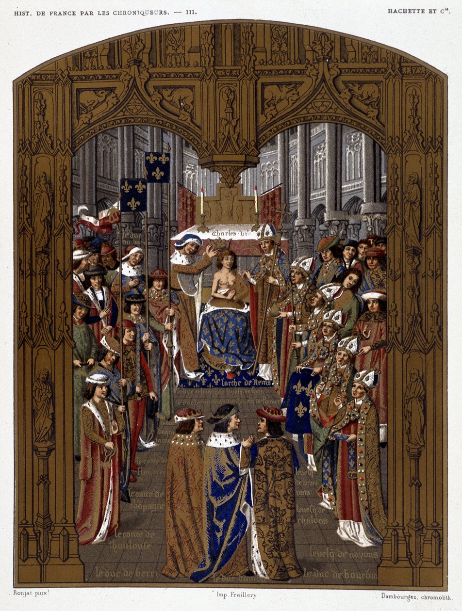 La coronación de Carlos VI (1380) - en "Les Chroniqueurs de l