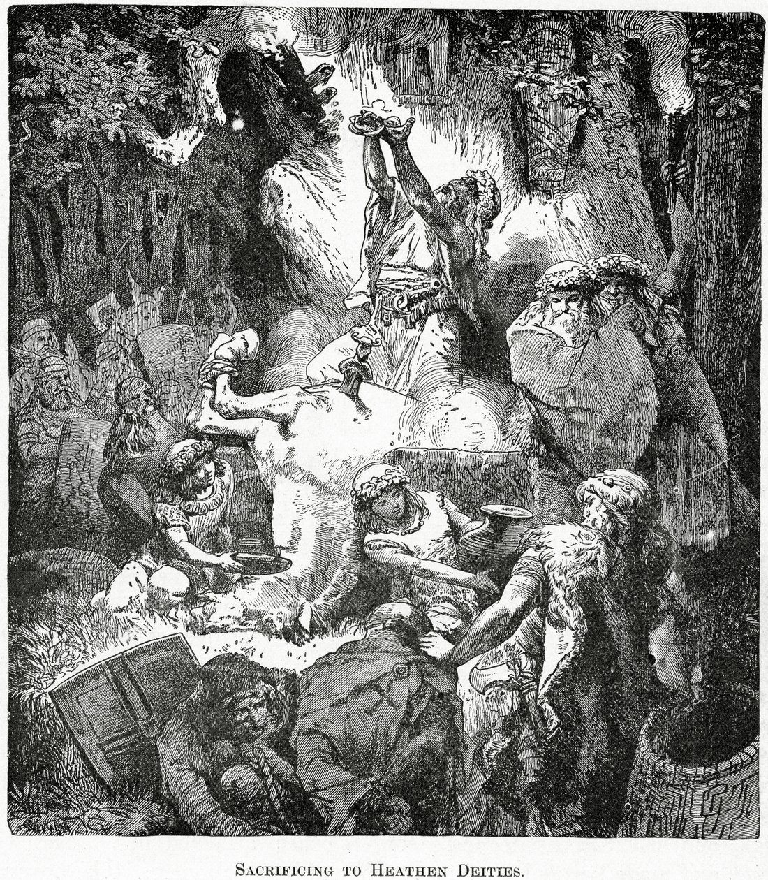 Sacrificio a Deidades Paganas, c.1890 de French School