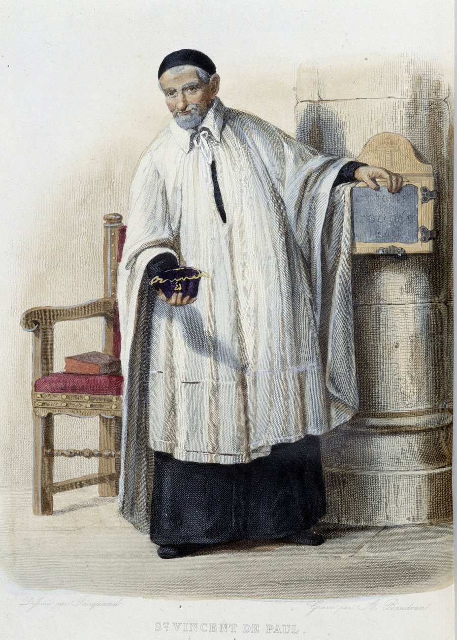 San Vicente de Paúl - en "Le Plutarque français", ed. Mennechet de French School