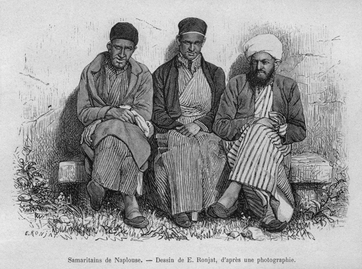 Samaritanos de Nablus, de La Syrie daujourdhui. Voyages dans la Phenicie, le Liban et la Judee. 1875-1880 de Louis Charles Emile Lortet, 1884 de French School