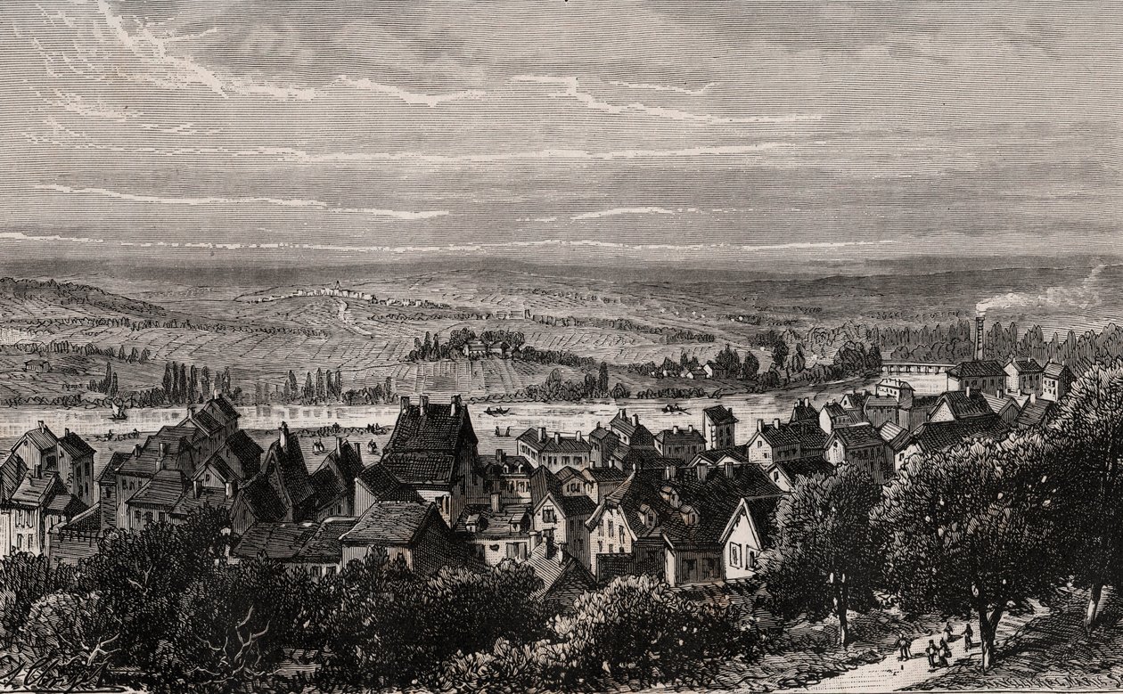 Sarreguemines - Moselle - grabado en 