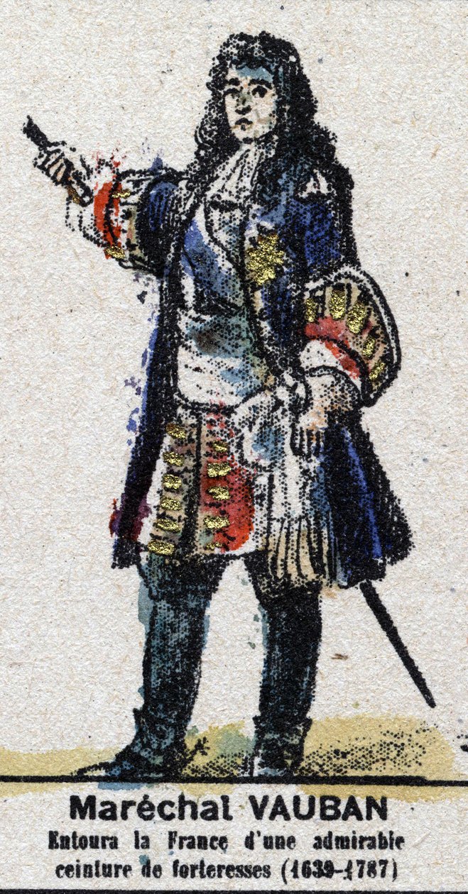 Sébastien Le Prestre de Vauban (1633-1707), mariscal de Francia. En “Galería de Reyes y Reinas de Francia y personajes ilustres de 1643 a 1895” Imagen de Epinal de French School