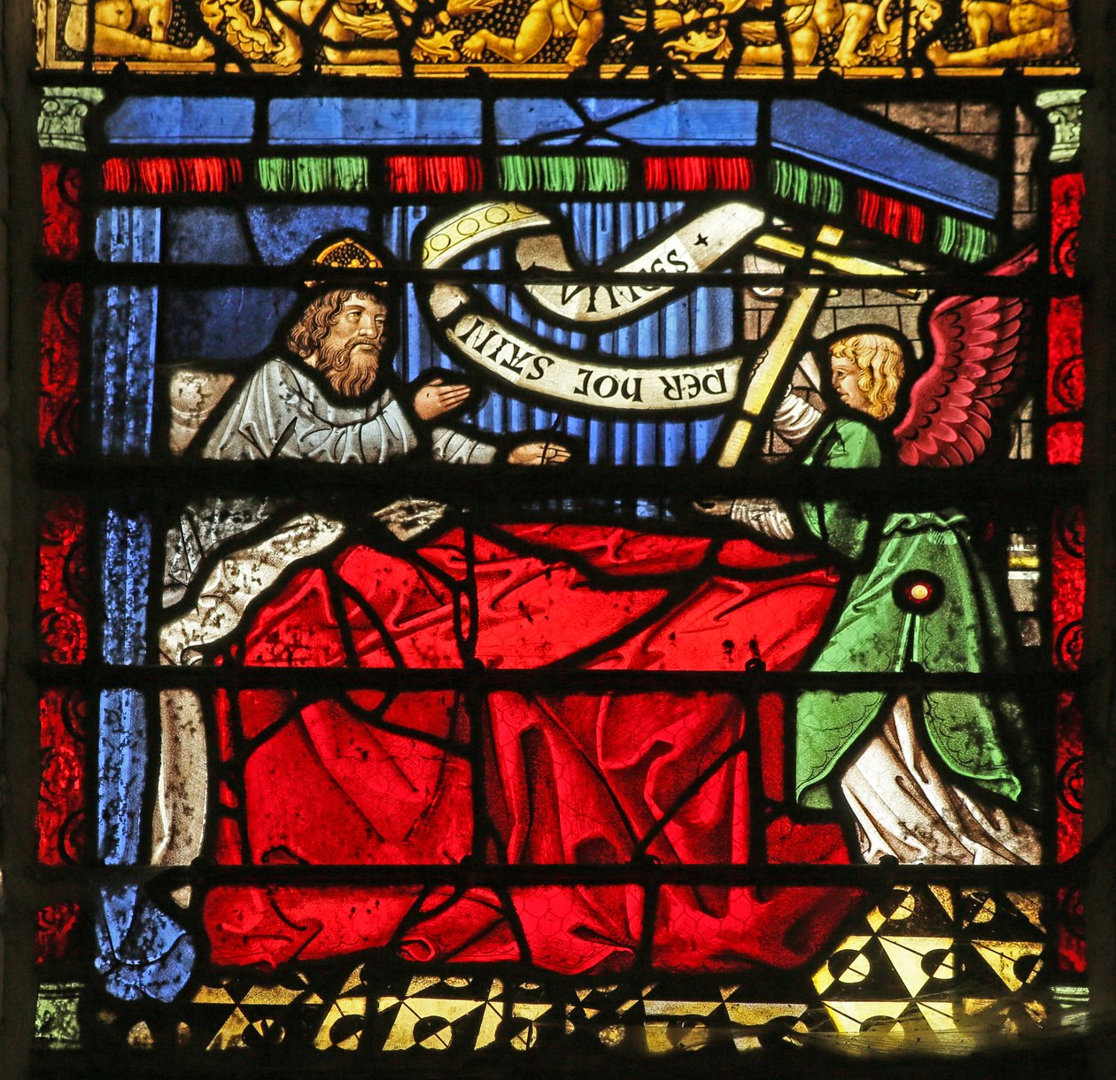 Escena de la leyenda de La Cruz: el sueño de Constantino de French School