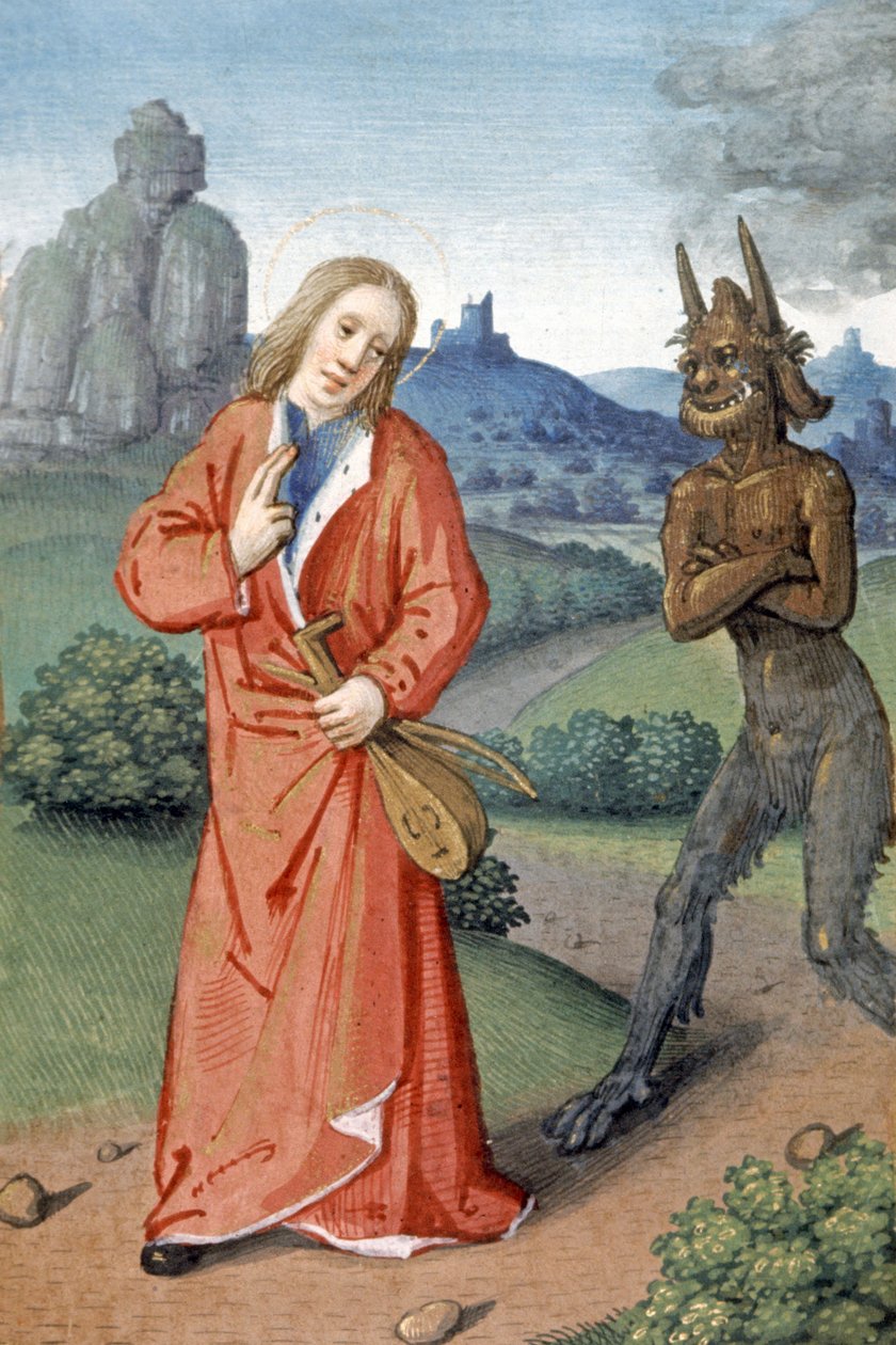Escena de tentación de French School