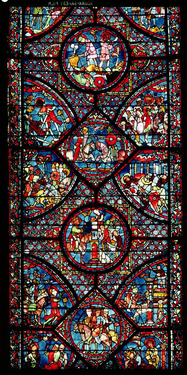 Escenas de la vida de Carlomagno (747-814) del deambulatorio, c.1215-25 de French School
