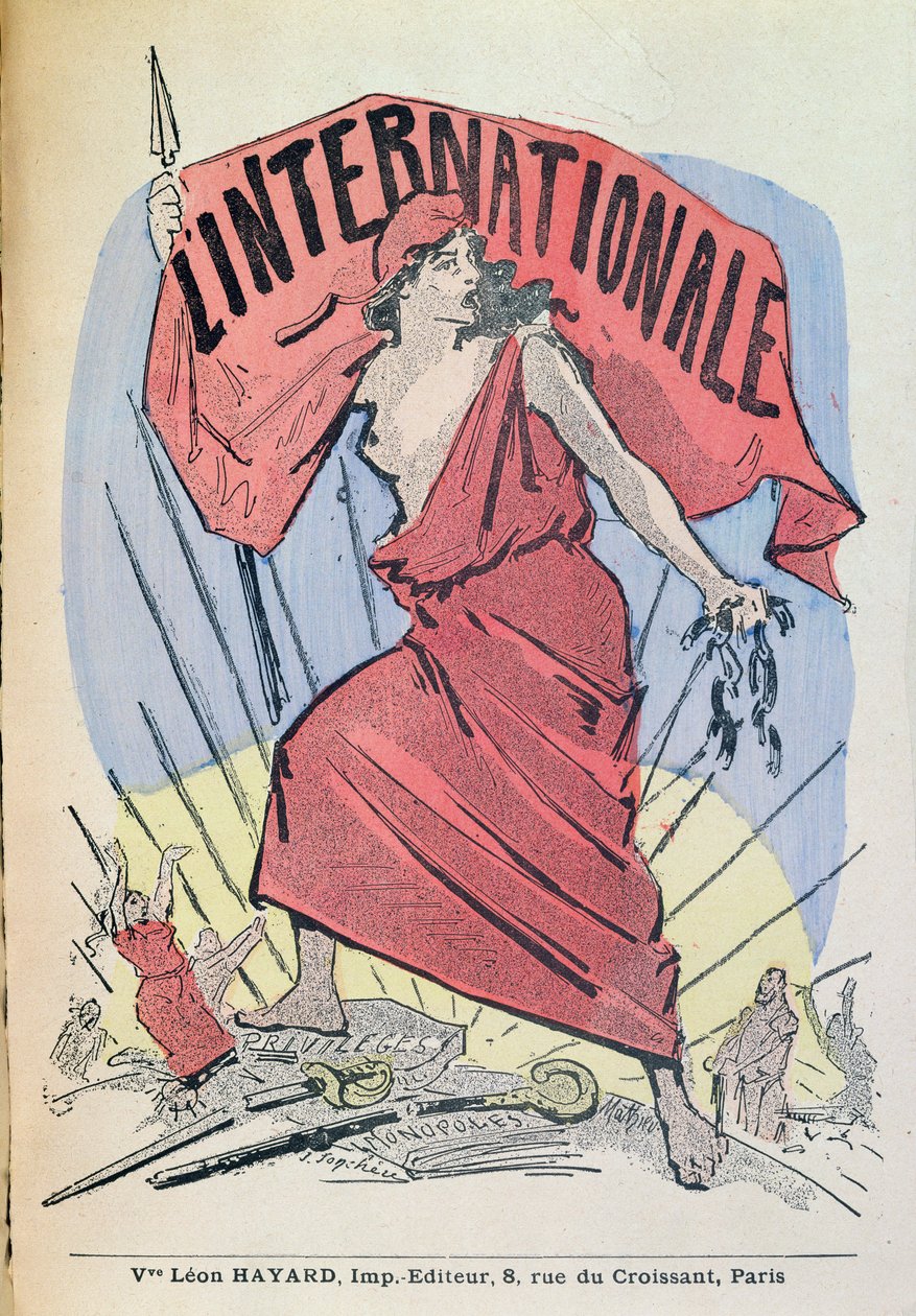 Partitura de la canción La Internacional, c.1900 de French School