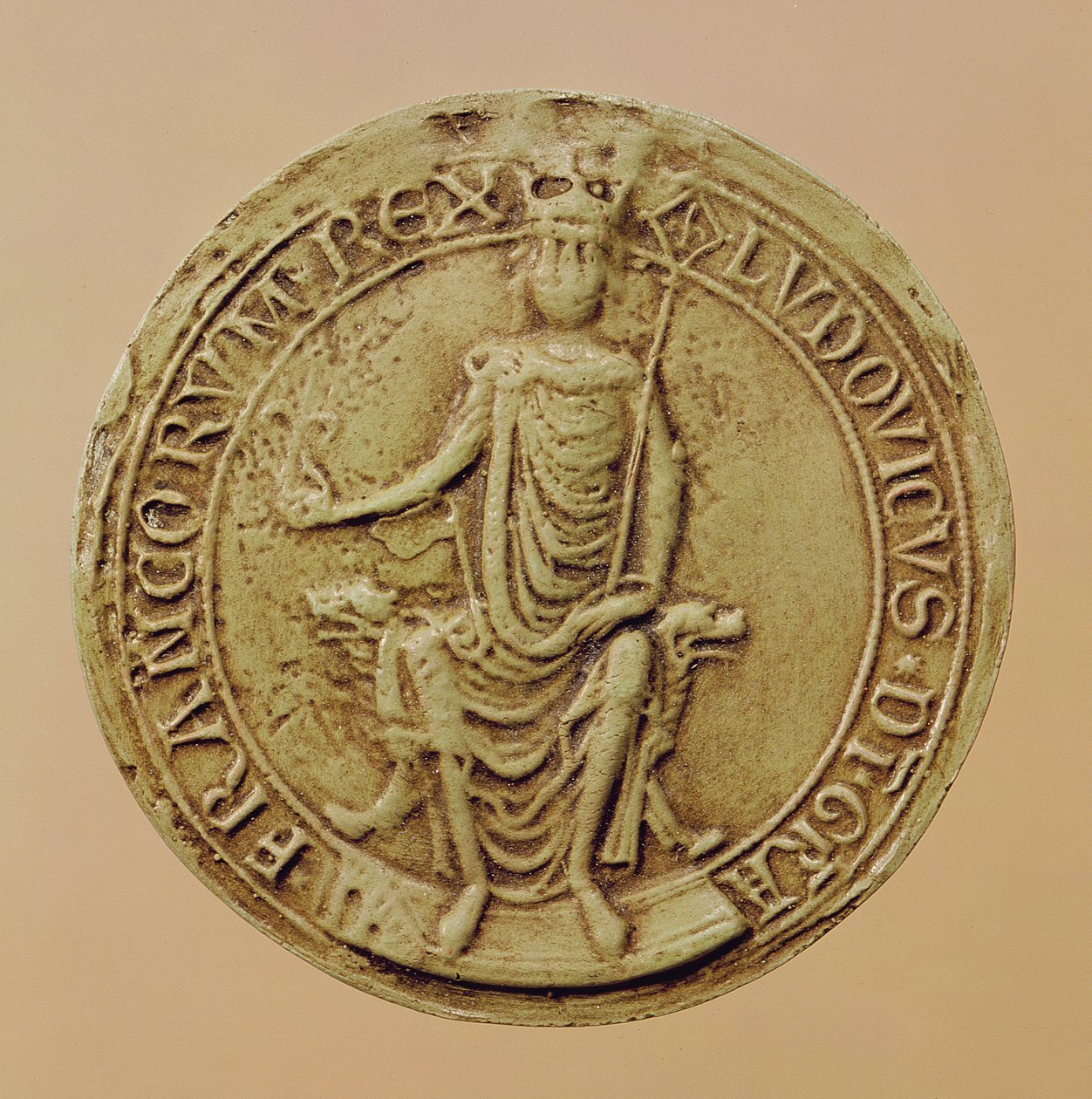 Sello de Luis VIII (1187-1226) (cera) de French School